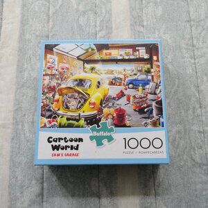Cartoon World, Sam's Garage, 1000-piece jigsaw puzzle, 20"x27", poster included